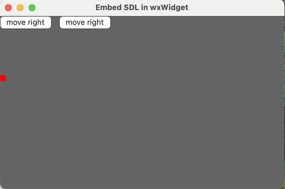 SDL嵌入wxWidget结果图